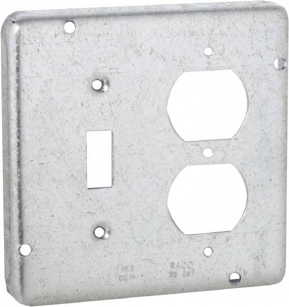 Hubbell-Raco - Electrical Outlet Box Steel Cover - Includes Mounting Hardware - Strong Tooling