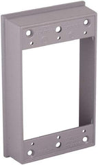 Hubbell-Raco - 1 Gang, 1" Knockouts, Aluminum Rectangle Device Box - 4-23/32" Overall Height x 1.031" Overall Depth, Weather Resistant - Strong Tooling