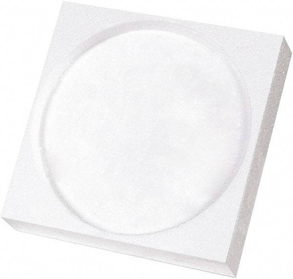 Made in USA - 5" Long x 5" Wide x 1-1/8" High x 1-1/4" Thick Polyethylene Foam - White, Case - Strong Tooling