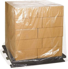 Made in USA - 40" Long x 48" Wide x 100" High Pallet Cover - Clear, Case, 100 Piece - Strong Tooling