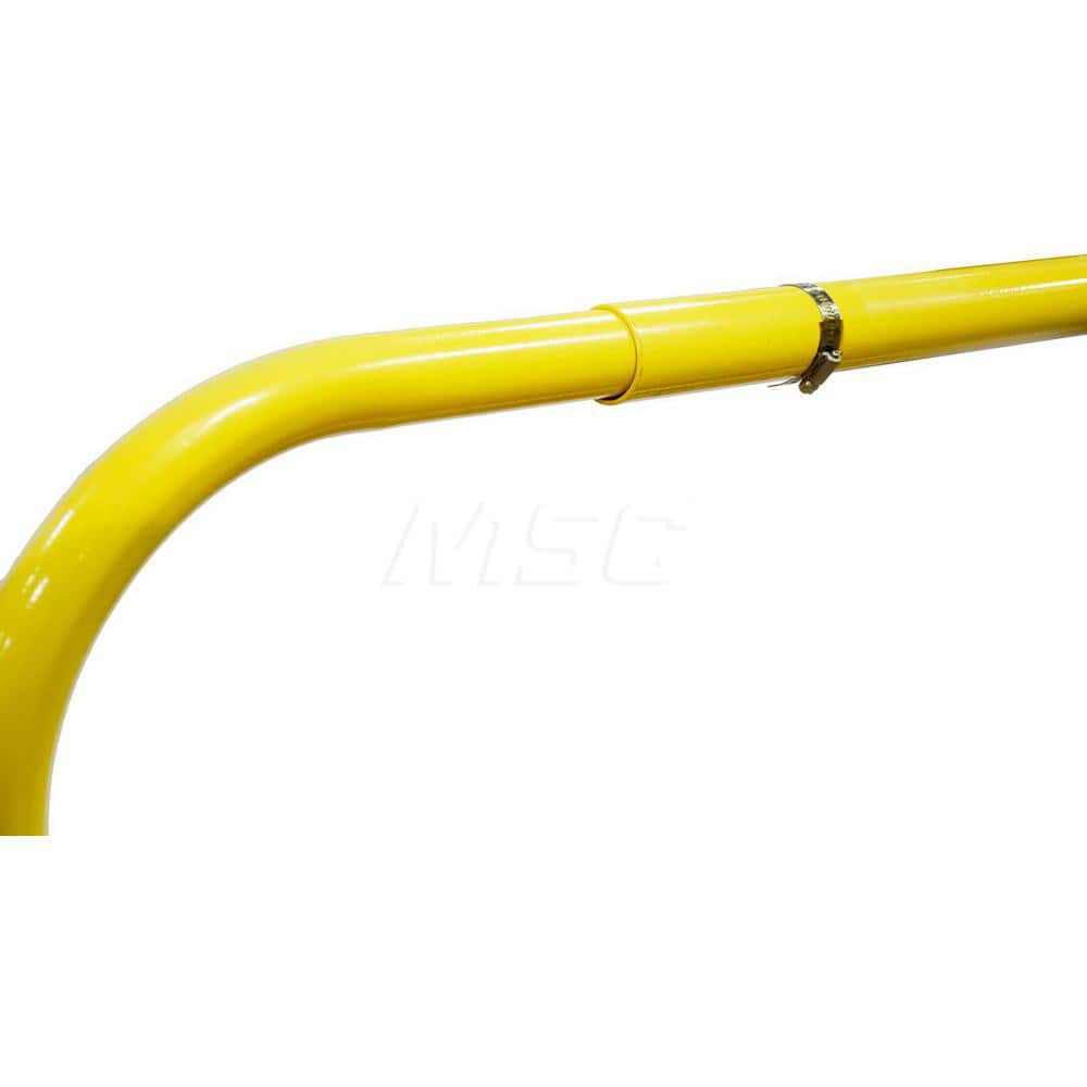 Heavy-Duty Guard Rail: Yellow, Painted, Steel 10″ Long, 42″ High, 2 Rails