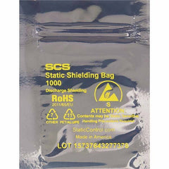 Made in USA - 5" Long x 4" Wide, 3.1 mil Thick, Self Seal Static Shield Bag - Transparent, Metal-In, Standard Grade - Strong Tooling