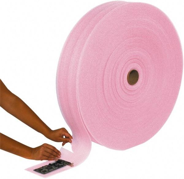 Made in USA - 3,000" Long x 72" Wide, Antistatic Foam Roll - Pink, Standard Grade - Strong Tooling