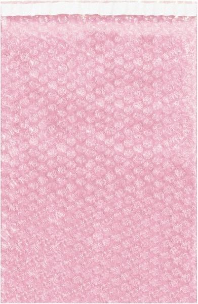 Value Collection - 10" Long x 20" Wide, Adhesive Flap Antistatic Bubble Pouch - Pink, Standard Grade - Strong Tooling