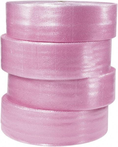 Made in USA - 9,000" Long x 12" Wide, Antistatic Bubble Roll - Pink, Standard Grade - Strong Tooling