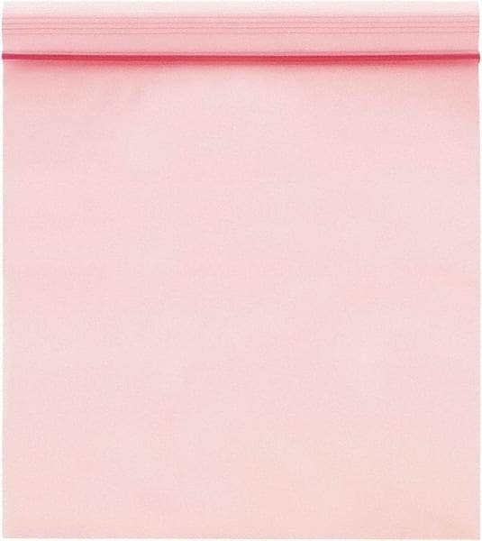 Value Collection - 3" Long x 2" Wide, 4 mil Thick, Self Seal Antistatic Poly Bag - Pink, Heavy-Duty Grade - Strong Tooling