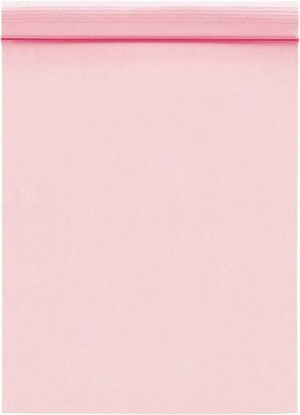 Value Collection - 10" Long x 8" Wide, 2 mil Thick, Self Seal Antistatic Poly Bag - Pink, Standard Grade - Strong Tooling