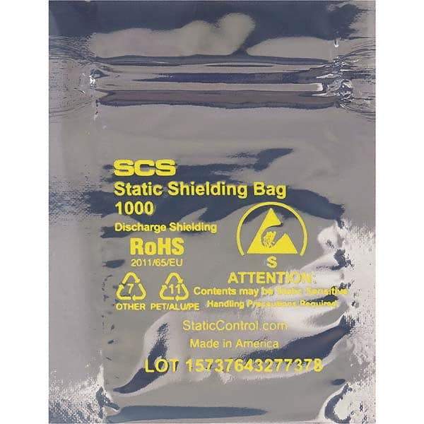 Made in USA - 30" Long x 24" Wide, 3.1 mil Thick, Self Seal Static Shield Bag - Transparent, Metal-In, Standard Grade - Strong Tooling