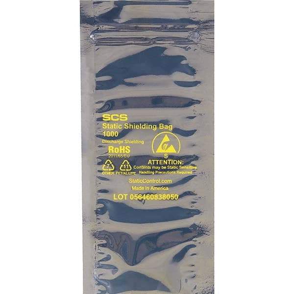 Made in USA - 16" Long x 8" Wide, 3.1 mil Thick, Self Seal Static Shield Bag - Transparent, Metal-In, Standard Grade - Strong Tooling