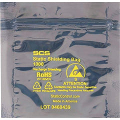 Made in USA - 3" Long x 3" Wide, 3.1 mil Thick, Self Seal Static Shield Bag - Transparent, Metal-In, Standard Grade - Strong Tooling