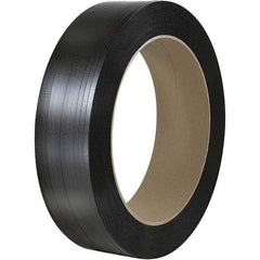 Made in USA - 3,600' Long x 5/8" Wide, Coil Case Polyester Hand Strapping - 1,100 Lb Capacity, 0.03" Thick - Strong Tooling