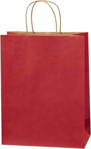 Made in USA - Kraft Grocery Bag - 10 x 5 x 13, Scarlet - Strong Tooling