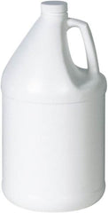 Made in USA - 1 Gal White Tapered Cylinder Polyethylene Jug - 10" High - Strong Tooling