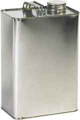 Made in USA - 1 Gal Gray Rectangular Metal Can - 10" High - Strong Tooling