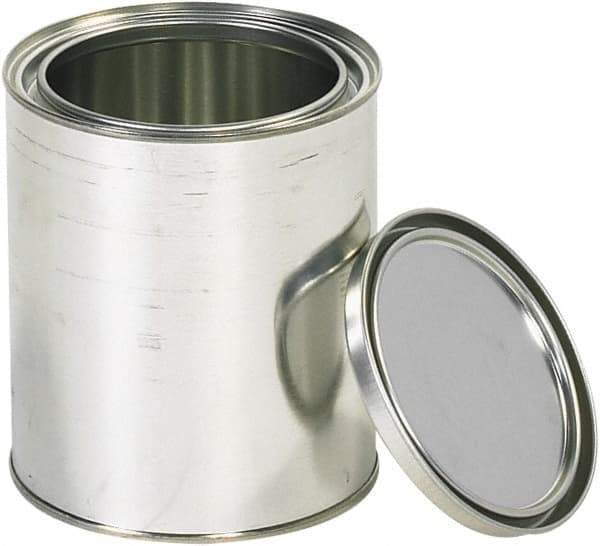 Value Collection - 1/4 Gal Gray Cylinder Metal Can - 8" High - Strong Tooling