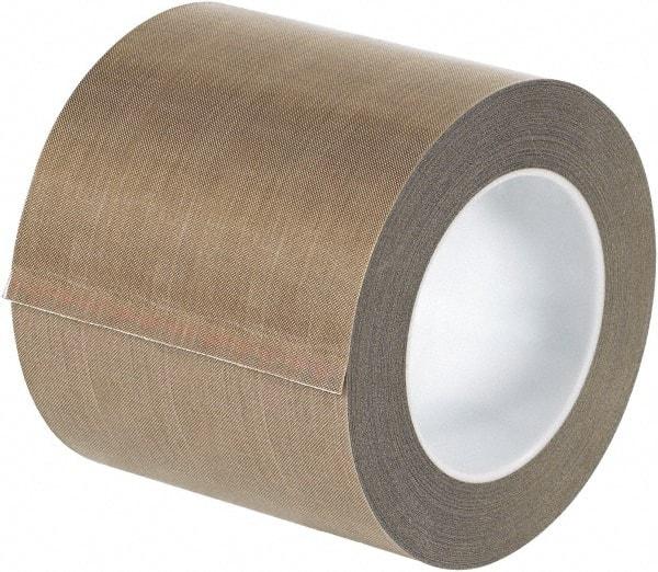 Made in USA - 18 Yd Long x 4" Wide, Brown Silicone PTFE Tape - 3 mil Thick - Strong Tooling