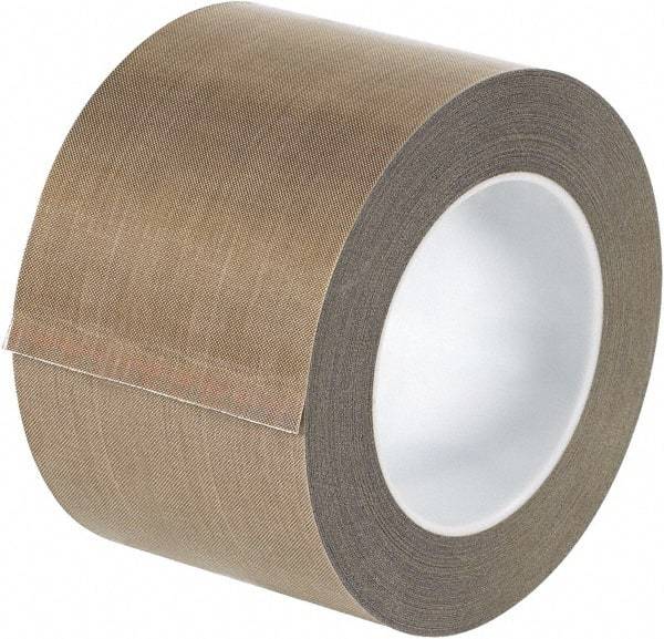 Made in USA - 18 Yd Long x 3" Wide, Brown Silicone PTFE Tape - 3 mil Thick - Strong Tooling