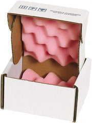 Made in USA - 5" Long x 5" Wide, Antistatic Foam Shippers - Pink & White, Standard Grade - Strong Tooling