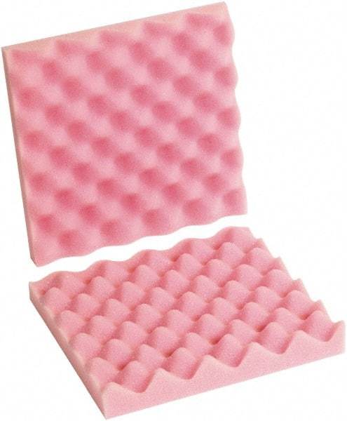 Made in USA - 10" Long x 10" Wide, Antistatic Convoluted Foam Set - Pink, Standard Grade - Strong Tooling