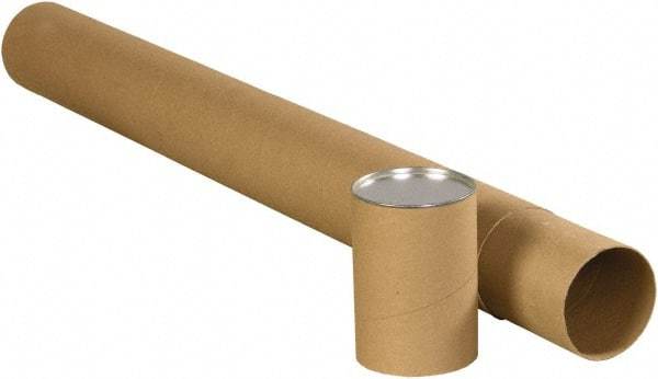 Made in USA - 2" Diam x 43" Long Round Telescoping Mailing Tubes - 2 Walls, Kraft (Color) - Strong Tooling