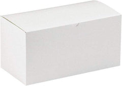 Made in USA - 6" Wide x 12" Long x 6" High Rectangle Chipboard Box - 1 Wall, White - Strong Tooling