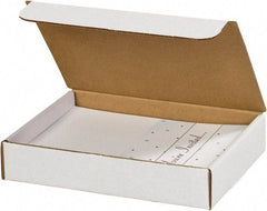 Made in USA - 6-1/2" Wide x 9" Long x 1-3/4" High Rectangle Crush Proof Mailers - 1 Wall, White - Strong Tooling