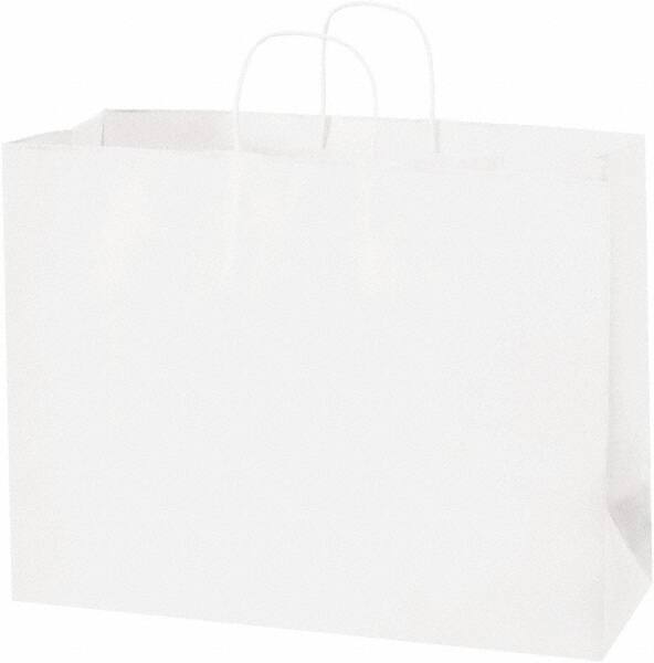 Made in USA - Kraft Grocery Bag - 16 x 6 x 12, White - Strong Tooling