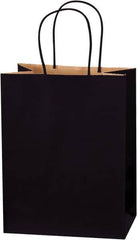 Made in USA - Kraft Grocery Bag - 8 x 4-1/2 x 10-1/4, Black - Strong Tooling