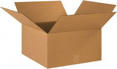 Made in USA - 18" Wide x 18" Long x 10" High Rectangle Corrugated Shipping Box - 1 Wall, Kraft (Color), 65 Lb Capacity - Strong Tooling