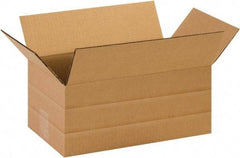 Made in USA - 8" Wide x 14" Long x 6" High Rectangle Multi-Depth Box - 1 Wall, Kraft (Color), 65 Lb Capacity - Strong Tooling