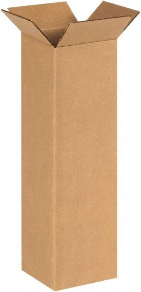 Made in USA - 6" Wide x 6" Long x 20" High Rectangle Corrugated Shipping Box - 1 Wall, Kraft (Color), 65 Lb Capacity - Strong Tooling