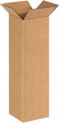 Made in USA - 6" Wide x 6" Long x 20" High Rectangle Corrugated Shipping Box - 1 Wall, Kraft (Color), 65 Lb Capacity - Strong Tooling