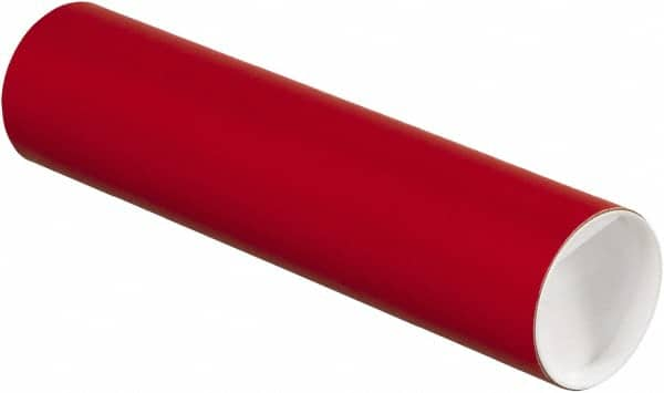 Made in USA - 3" Diam x 12" Long Round Colored Mailing Tubes - 1 Wall, Red - Strong Tooling