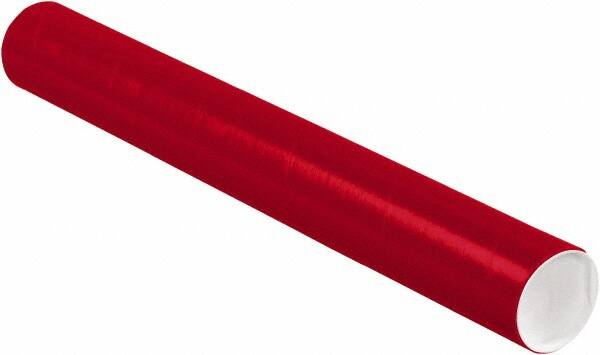 Made in USA - 3" Diam x 24" Long Round Colored Mailing Tubes - 1 Wall, Red - Strong Tooling