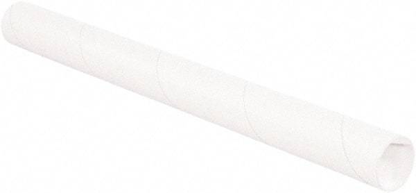 Made in USA - 2" Diam x 9" Long Round White Mailing Tubes - 1 Wall, White - Strong Tooling