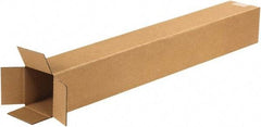 Made in USA - 4" Wide x 4" Long x 32" High Rectangle Corrugated Shipping Box - 1 Wall, Kraft (Color), 65 Lb Capacity - Strong Tooling