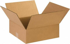 Made in USA - 14" Wide x 14" Long x 5" High Rectangle Corrugated Shipping Box - 1 Wall, Kraft (Color), 65 Lb Capacity - Strong Tooling