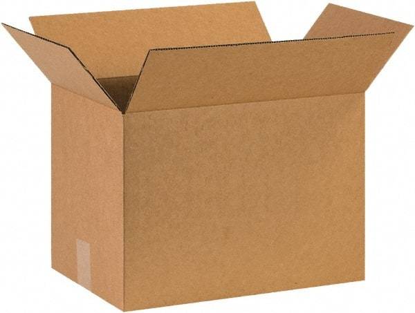 Made in USA - 8" Wide x 16" Long x 12" High Rectangle Corrugated Shipping Box - 1 Wall, Kraft (Color), 65 Lb Capacity - Strong Tooling