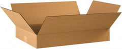 Made in USA - 14" Wide x 22" Long x 4" High Rectangle Corrugated Shipping Box - 1 Wall, Kraft (Color), 65 Lb Capacity - Strong Tooling