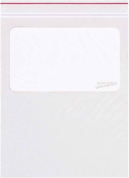 Minigrip - 6 x 9", 2 mil Minigrip White Block Reclosable Polybags - Clear - Strong Tooling