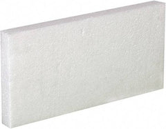 Made in USA - 12" Long x 6" Wide x 1" High x 1" Thick Polystyrene Foam - White, Case - Strong Tooling