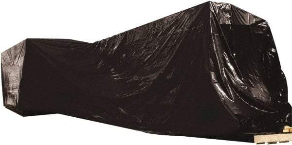 Made in USA - 100" Long x 12" Wide Polyethylene Plastic Film - Black, Case - Strong Tooling