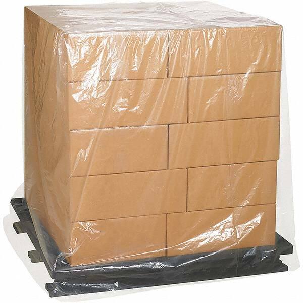 Made in USA - 46" Long x 48" Wide x 96" High Pallet Cover - Clear, Case, 25 Piece - Strong Tooling