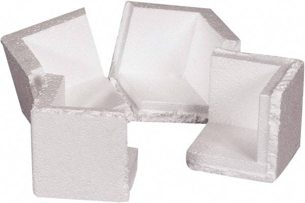 Made in USA - 3-3/4" Long x 3-3/4" Wide x 3-3/4" High x 3/4" Thick Corner - White, Roll - Strong Tooling