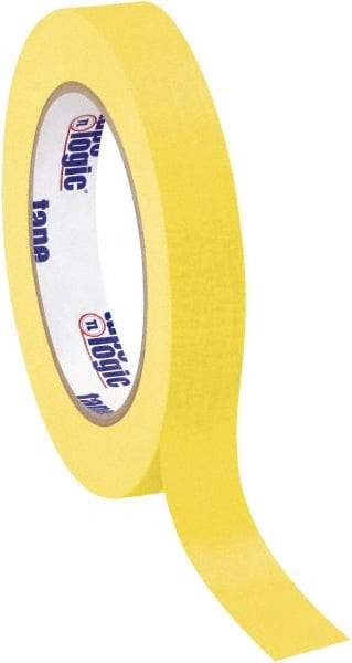 Tape Logic - 3/4" Wide x 60 Yd Long Yellow Crepe Paper Masking Tape - 4.9 mil Thick - Strong Tooling