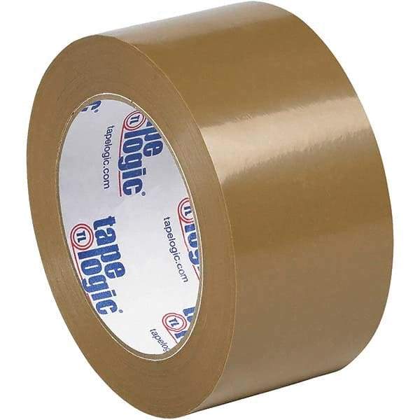 Tape Logic - 2" x 110 Yd Tan Rubber Adhesive Packaging Tape - Polypropylene Film Backing, 1.9 mil Thick, 22 Lb Tensile Strength - Strong Tooling