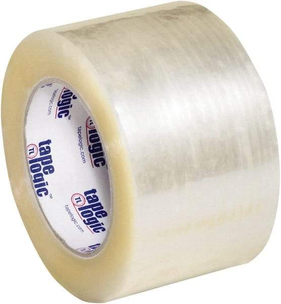 Tape Logic - 3" x 110 Yd Clear Hot Melt Adhesive Packaging Tape - Polypropylene Film Backing, 2.5 mil Thick, 36 Lb Tensile Strength - Strong Tooling