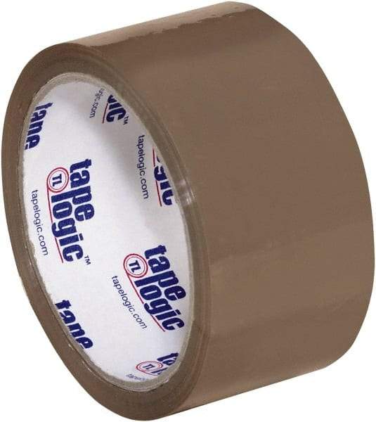 Tape Logic - 2" x 55 Yd Tan Hot Melt Adhesive Packaging Tape - Polypropylene Film Backing, 2.5 mil Thick, 36 Lb Tensile Strength - Strong Tooling