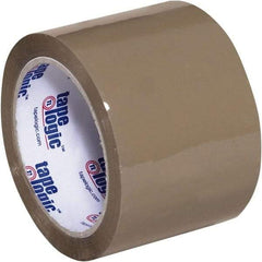 Tape Logic - 3" x 55 Yd Tan Acrylic Adhesive Packaging Tape - Polypropylene Film Backing, 2.6 mil Thick, 24.7 Lb Tensile Strength - Strong Tooling