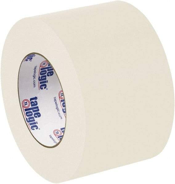 Tape Logic - 3" x 60 Yd Natural White Rubber Adhesive Packaging Tape - Paper Backing, 8 mil Thick - Strong Tooling